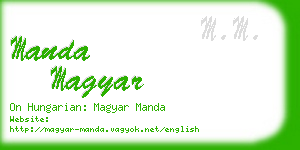 manda magyar business card